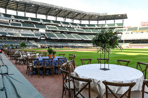 Dinner on the Diamond at SunTrust Park during the All-Star Game on Tuesday, July 9, 2019. Photo by Adam Hagy for the Atlanta Braves