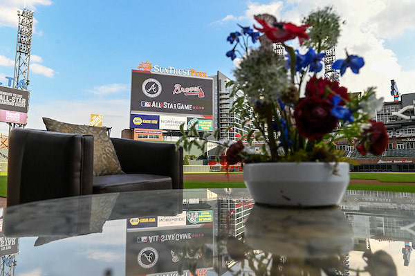 Dinner on the Diamond at SunTrust Park during the All-Star Game on Tuesday, July 9, 2019. Photo by Adam Hagy for the Atlanta Braves