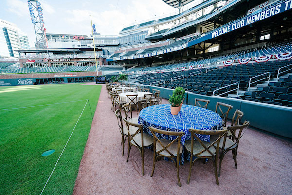 Dinner on the Diamond at SunTrust Park during the All-Star Game on Tuesday, July 8, 2018. Photo by Kevin D. Liles for the Atlanta Braves