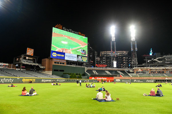 Dinner on the Diamond at SunTrust Park during the All-Star Game on Tuesday, July 9, 2019. Photo by Adam Hagy for the Atlanta Braves