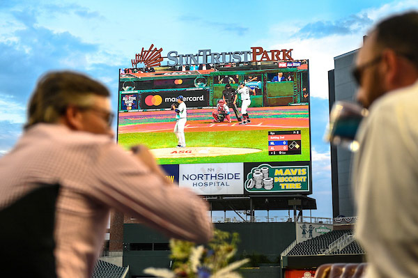 Dinner on the Diamond at SunTrust Park during the All-Star Game on Tuesday, July 9, 2019. Photo by Adam Hagy for the Atlanta Braves