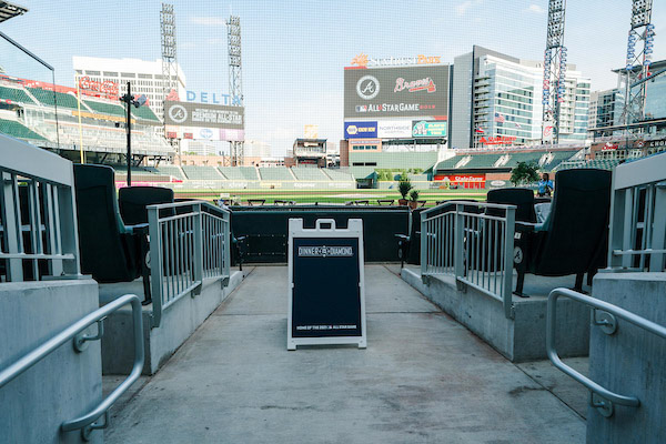 Dinner on the Diamond at SunTrust Park during the All-Star Game on Tuesday, July 8, 2018. Photo by Kevin D. Liles for the Atlanta Braves