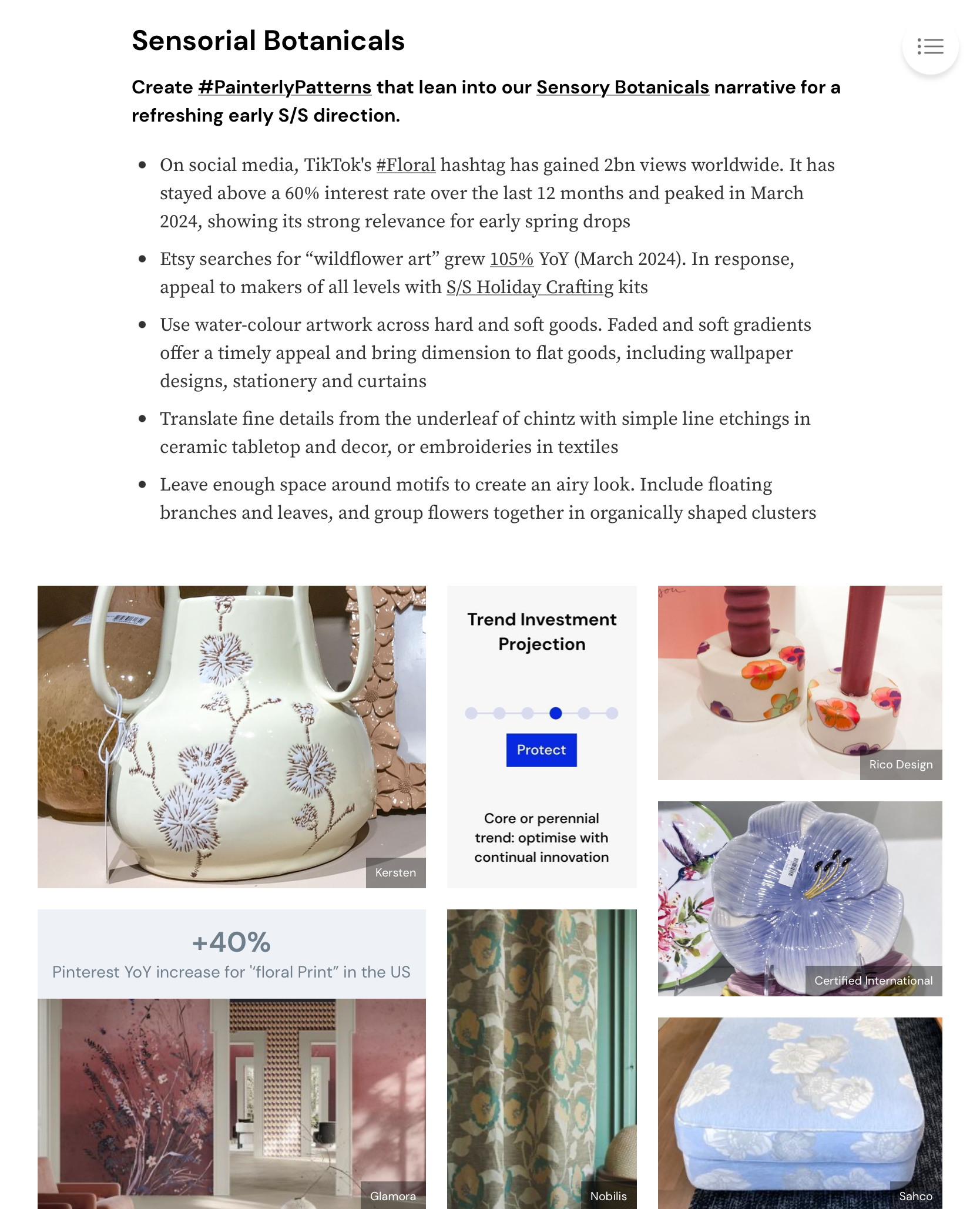 Trend analysis through WGSN