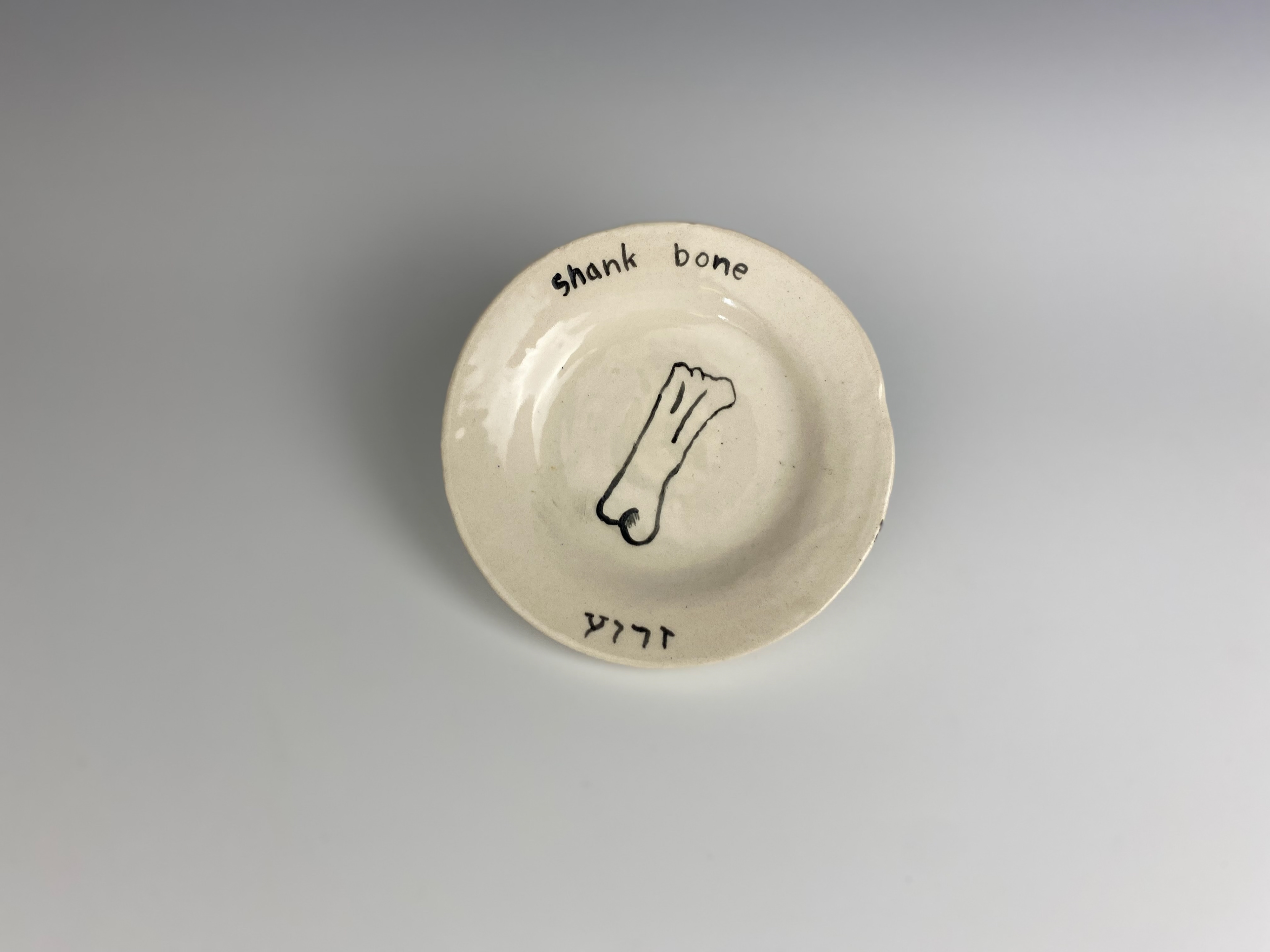 shank bone plate - stoneware, glaze - 2021