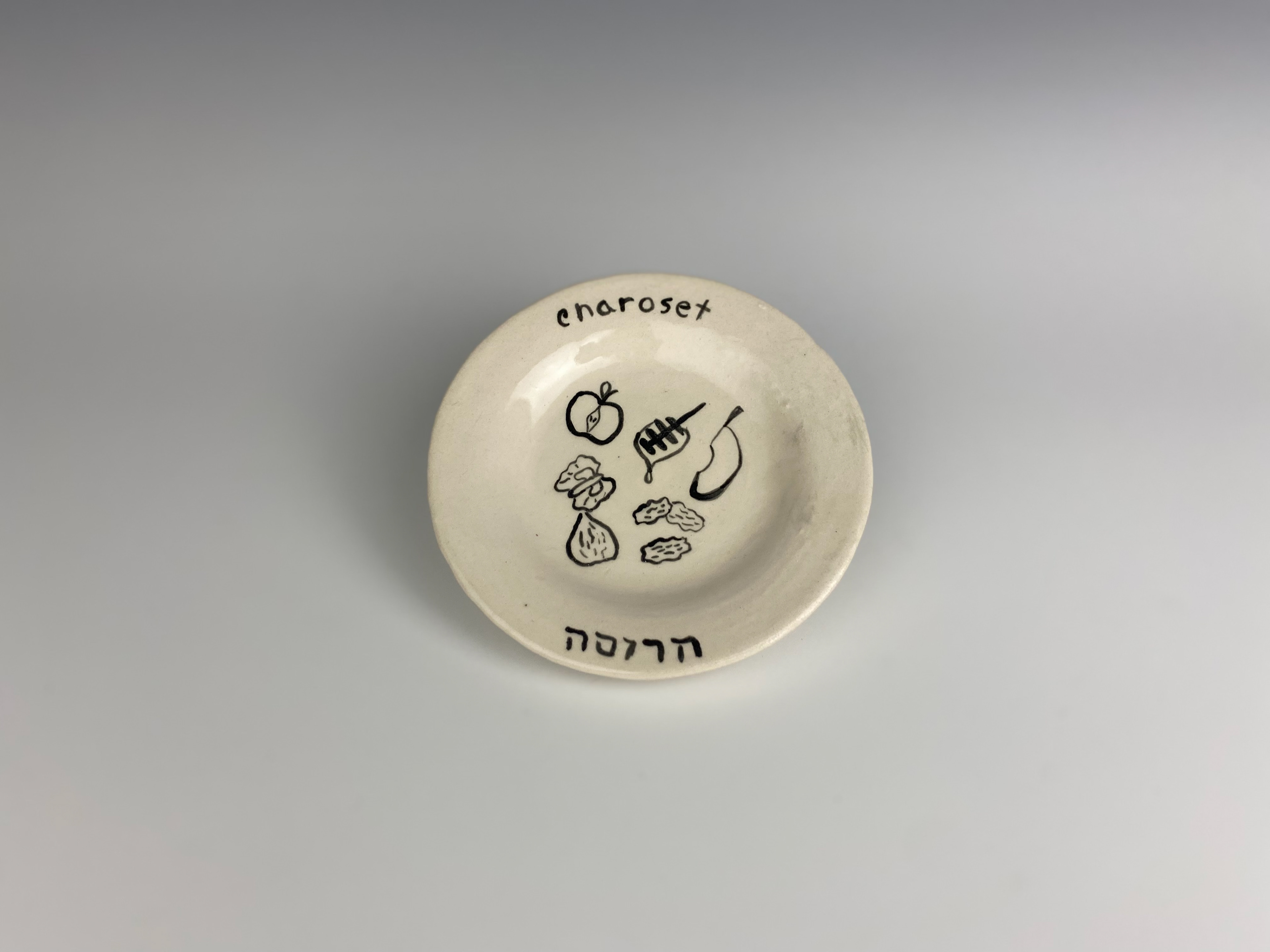 charoset plate - stoneware, glaze - 2021