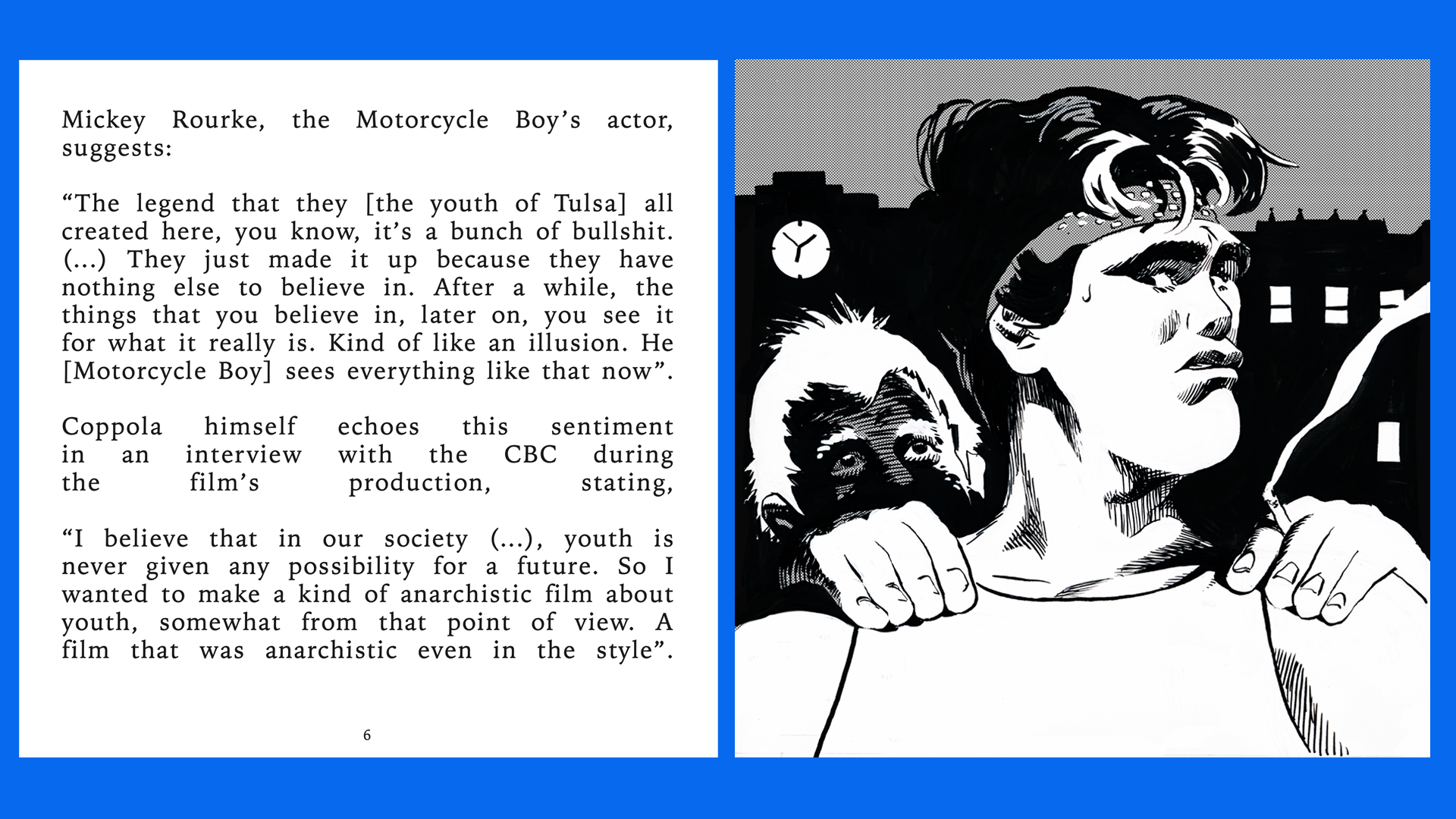 'Rumble Fish' Editorial Sample 1