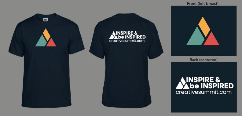 Navy shirts with full color logo