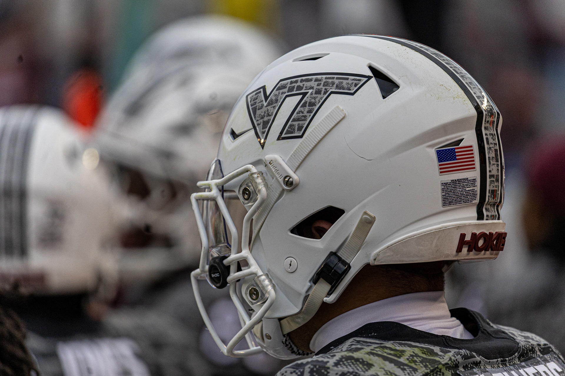 Virginia Tech's Hokie Stone Helmets For Senior Day