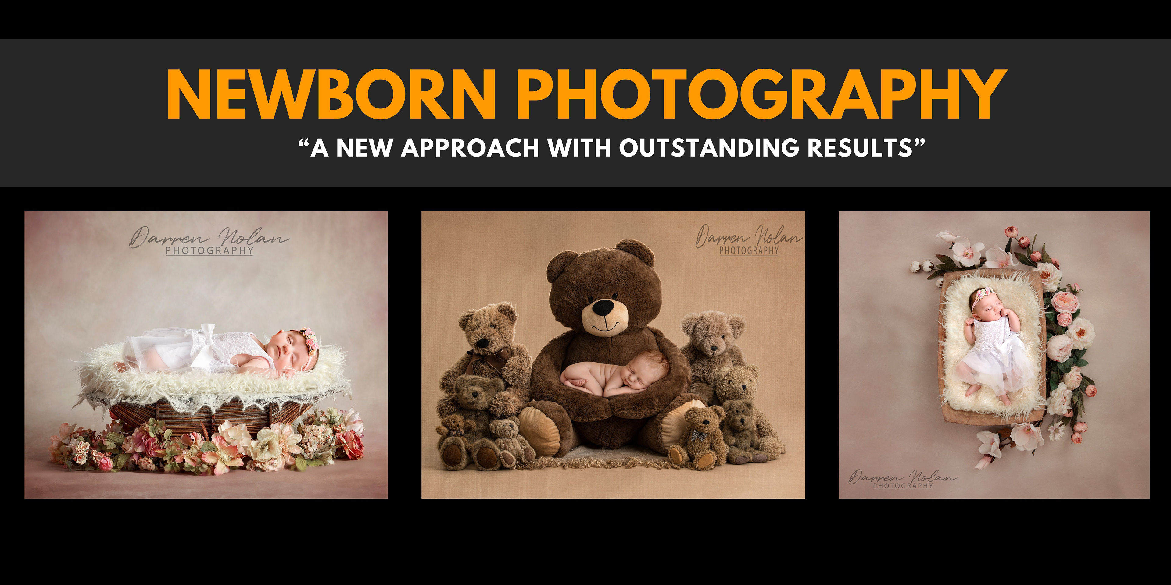 Banner image for Newborn Photography service website page.