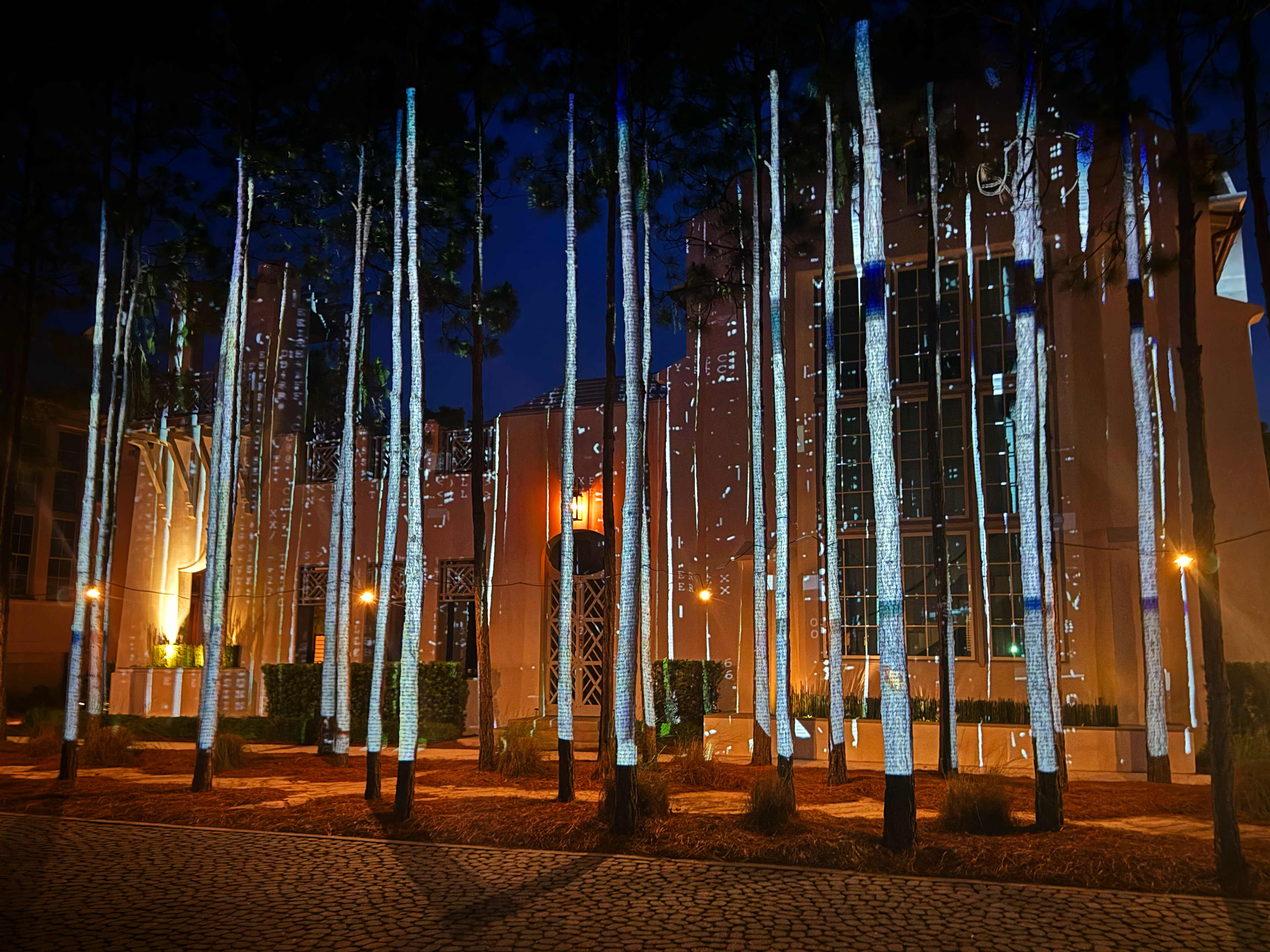 Projection stills from Sonolumin 01, Digital Graffiti festival in Alys Beach, FL.