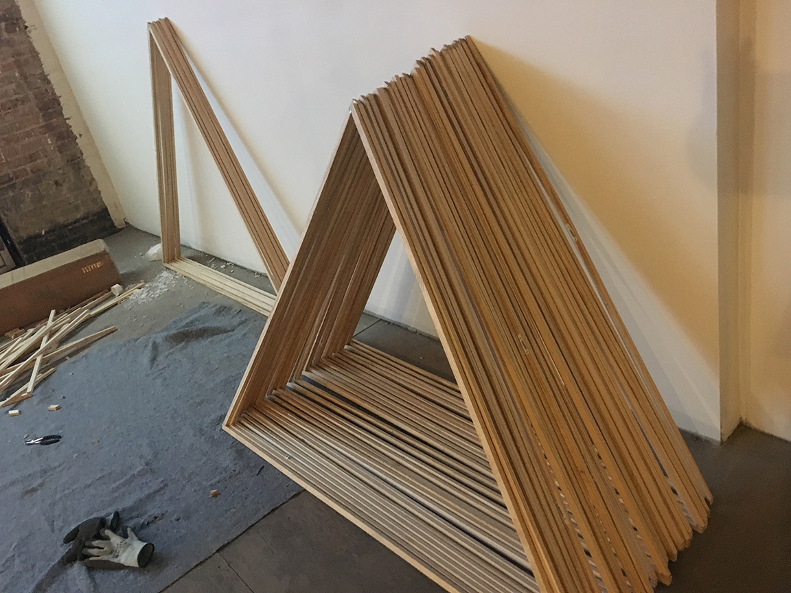 Over 40 frames were built to cover the dome