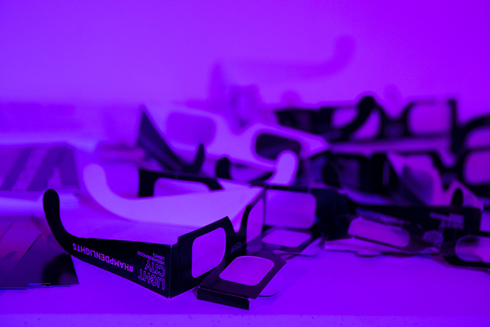 #HampdenLights spectrum glasses for visitors (Photo: Chris Brannan)