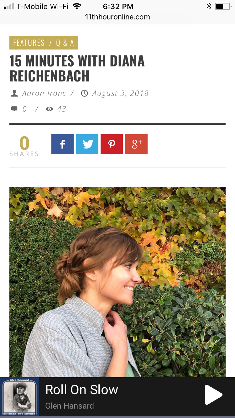 Interview with the 11th Hour magazine in Macon. Link in description.