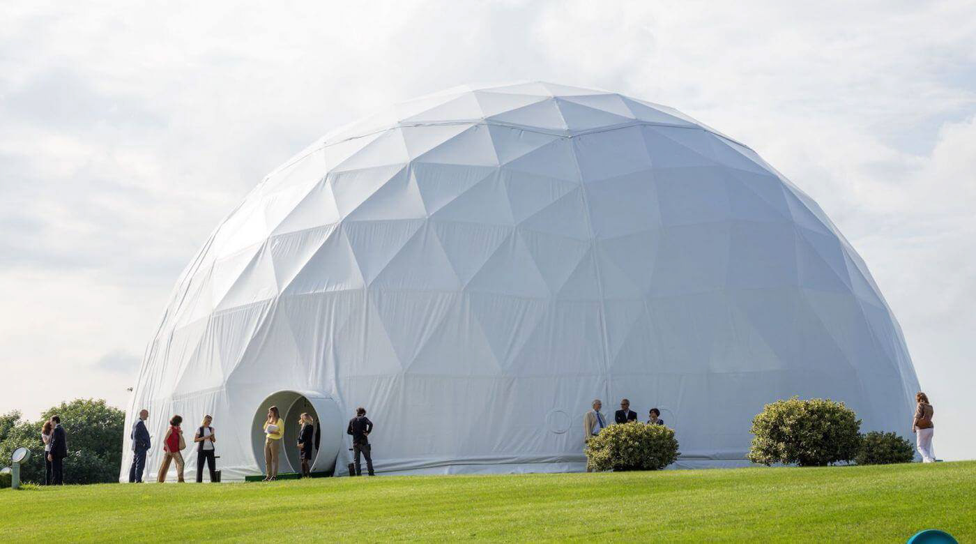 The dome at Art of 360 Festival in Reeperbahn, Germany 2017.