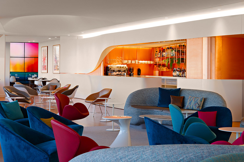 'Sunset' playing on the media wall from the lounge area. (Photo: Tom Sibley)
