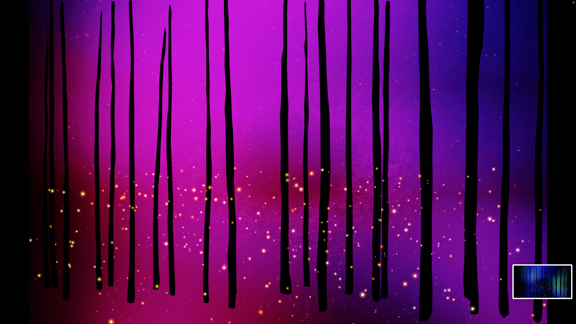 Raw export stills from the template created from the site light map, later projection-mapped on location.