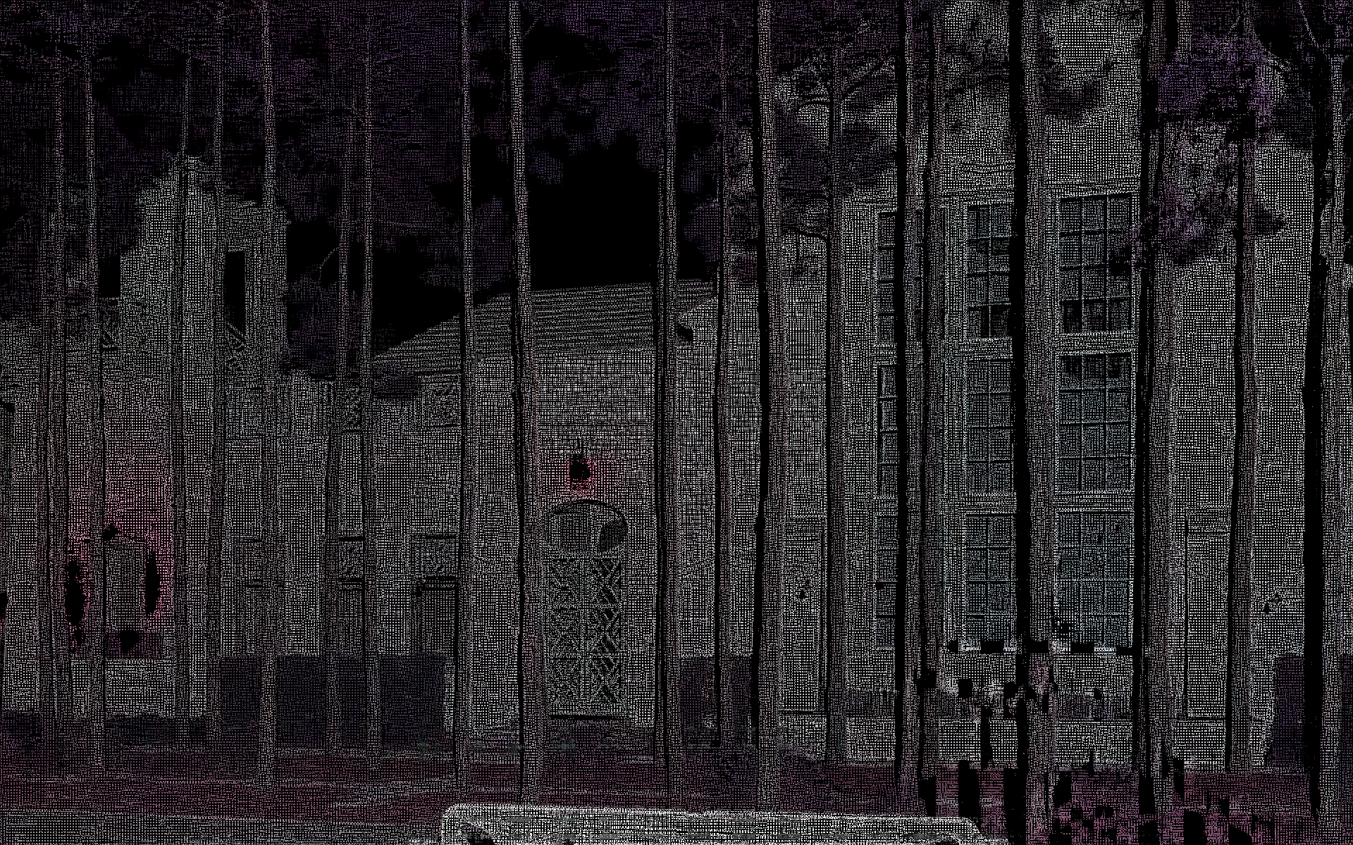Light map of the site used to create Sonolumin 01. This map was translated into a working template, later projection-mapped onto the architecture and trees for the festival installation. Thank you to Peter Clark for providing the map!