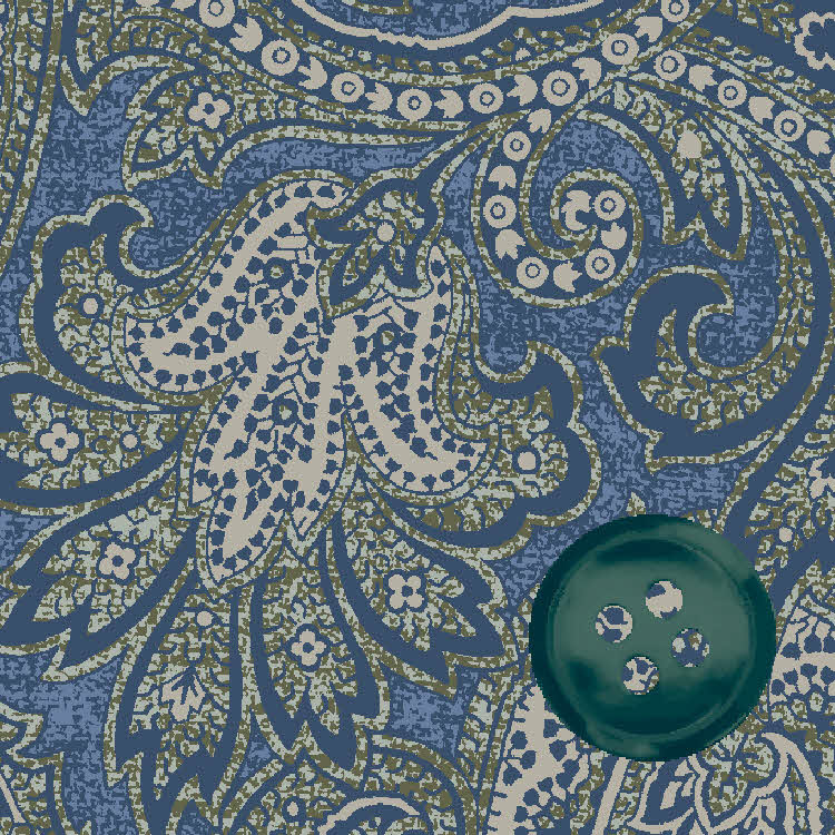 Blue & Hunter Paisley Print Sport Shirt