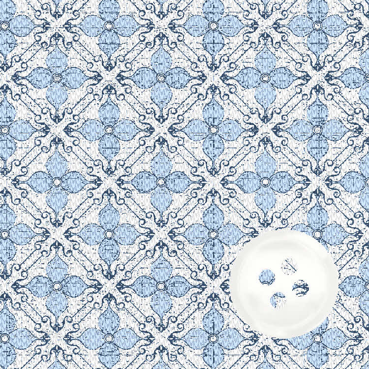 Sky Geometric Print Knit Sport Shirt