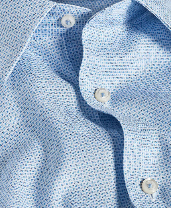 Sky Stretch Neat Print Dress Shirt