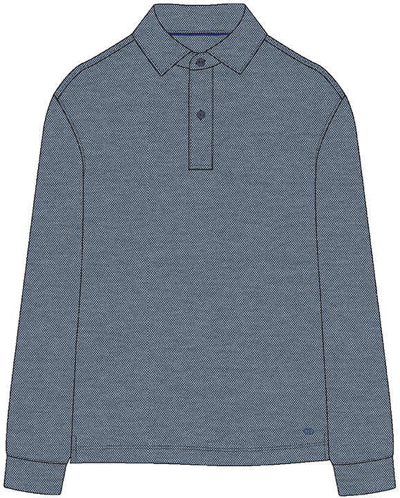 Navy Pierce Polo - 100% Cotton