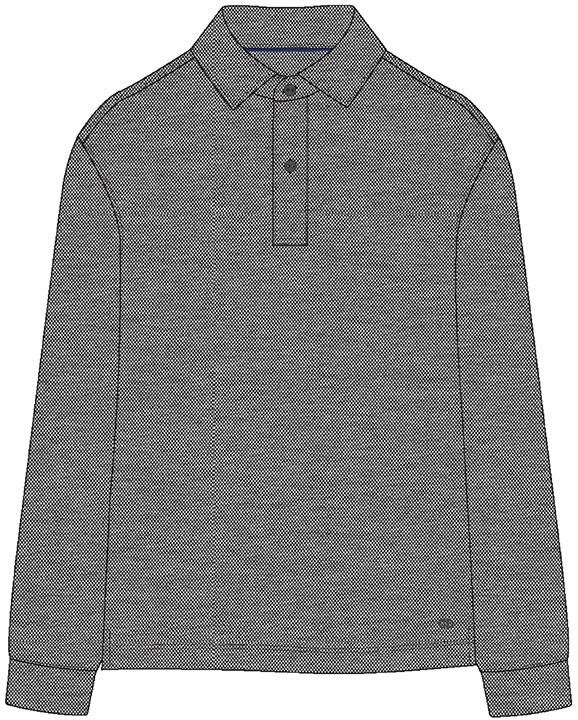 Charcoal Pierce Polo - 100% Cotton