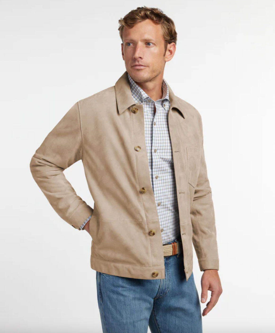 Tan Suede City Jacket