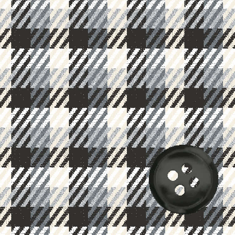 Charcoal & Ivory Twill Check Sport Shirt