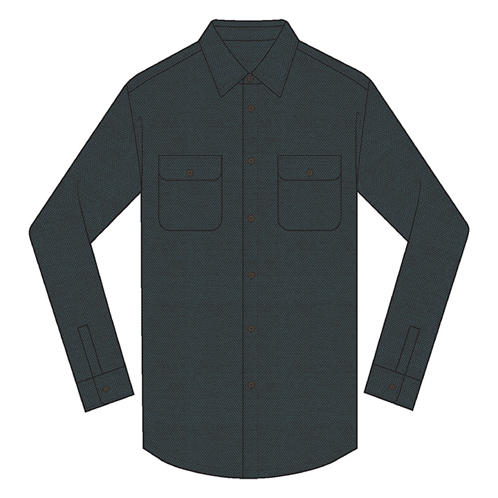 Moore Overshirt - Herringbone Wool