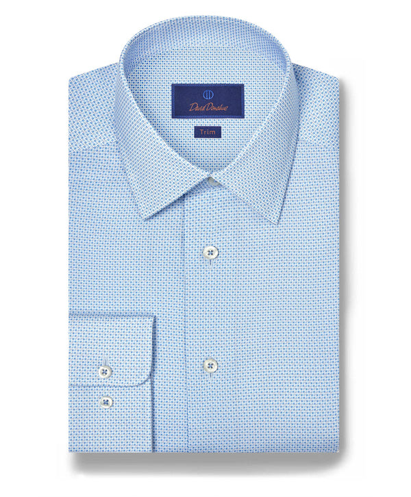 Sky Stretch Neat Print Dress Shirt