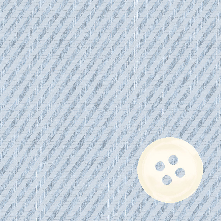 Sky 6/6 Twill Cotton Cashmere Melange with Ecru Shiny Button