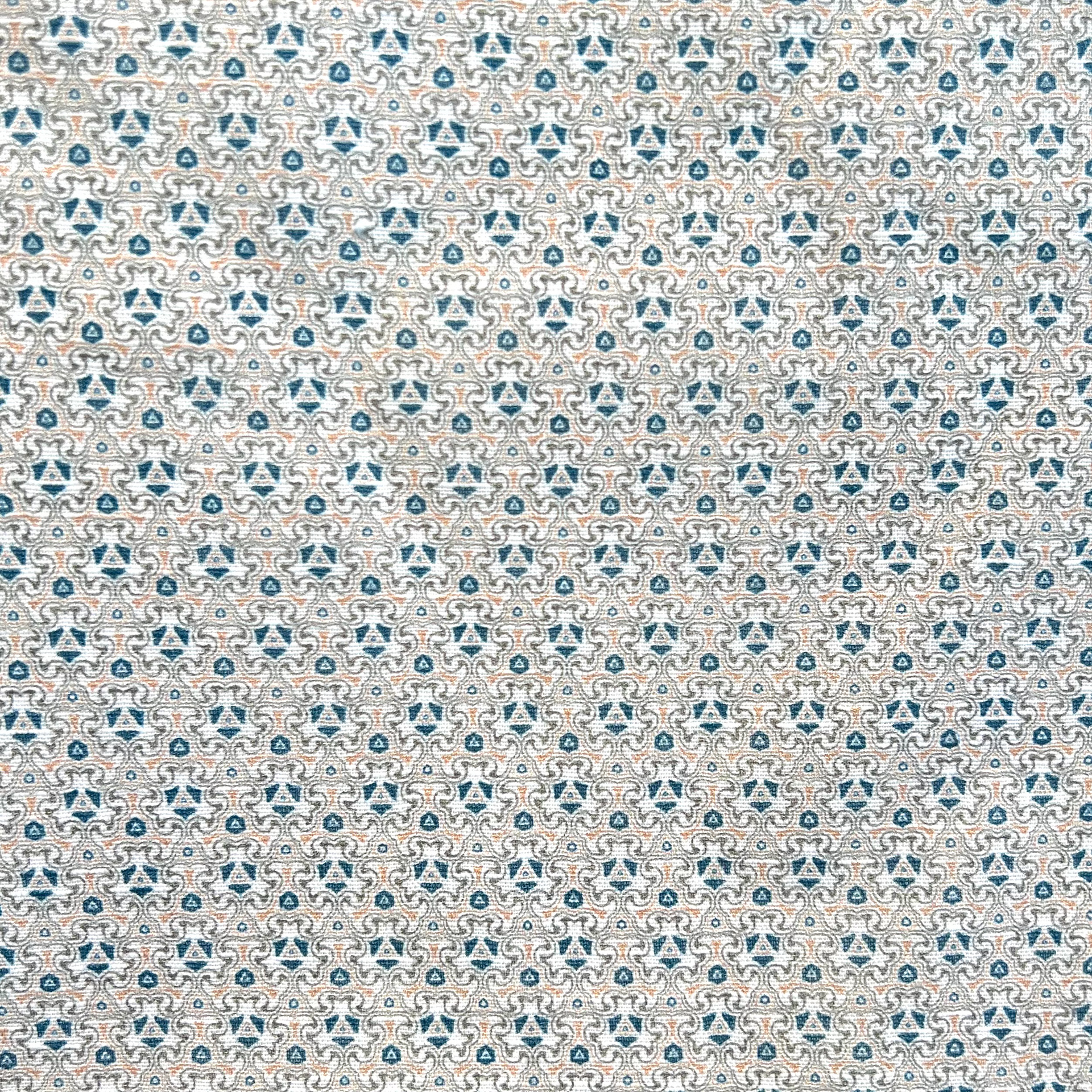 Olive/Multi Geometric Slub Cotton Print