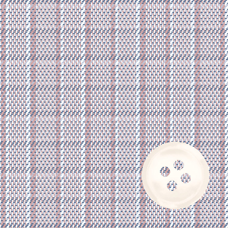 Pink & Sky 2/2 Twill Cotton Cashmere Melange with Tulip Shiny Button