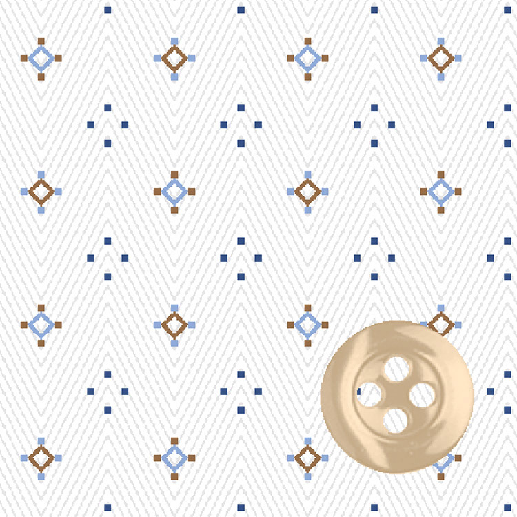Sky & Chocolate Neat Herringbone Print