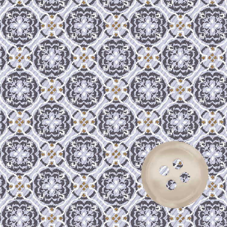 Mulberry Geometric Print Sport Shirt