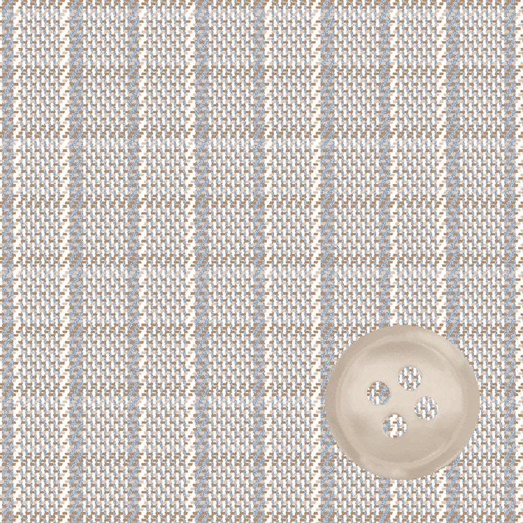 Dune & Sky 2/2 Twill Cotton Cashmere Melange with Taupe Shiny Button