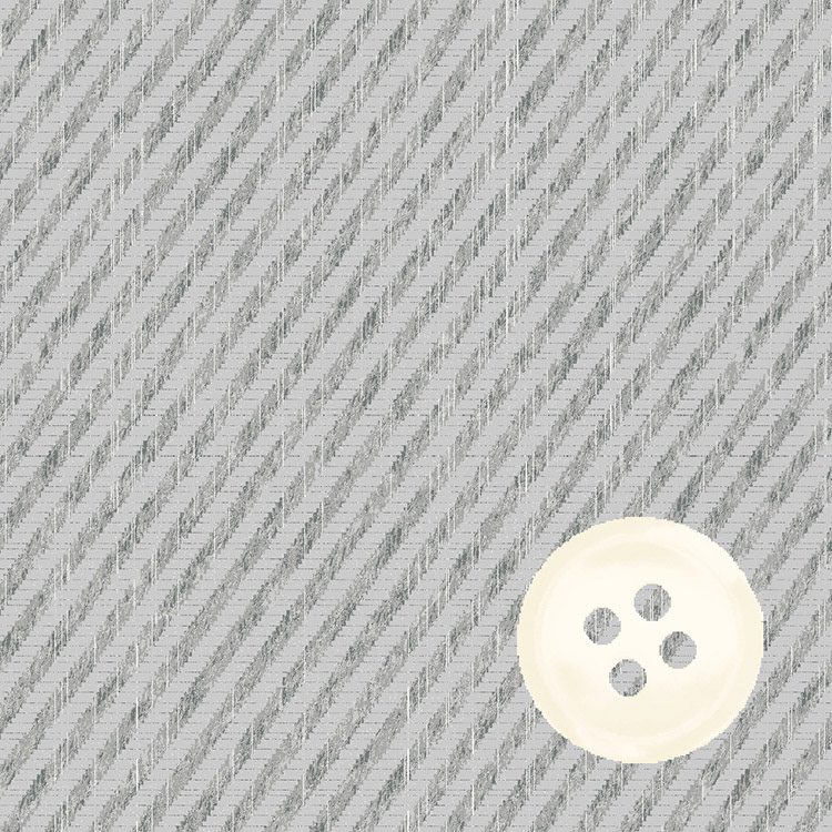 Pearl 6/6 Twill Cotton Cashmere Melange with Ecru Shiny Button
