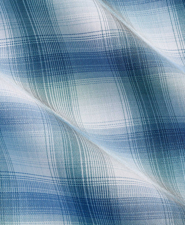 Blue & Green Ombre Plaid Sport Shirt