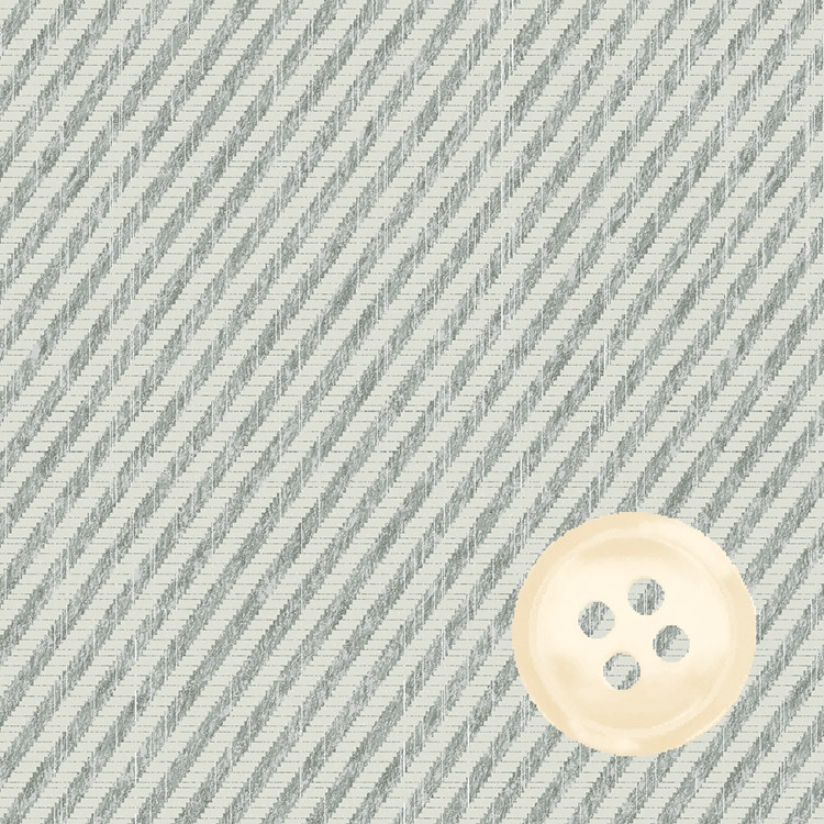 Sage 6/6 Twill Cotton Cashmere Melange with Sand Shiny Button