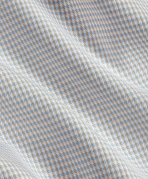 Dune & Blue Silk Blend Herringbone Micro Check Dress Shirt