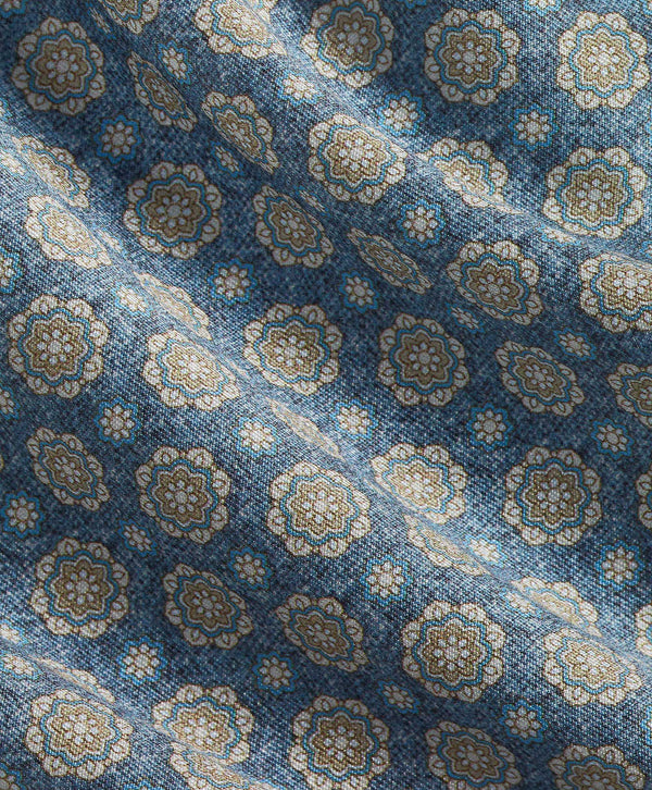 Multi Colored Geometric Print Sport Shirt