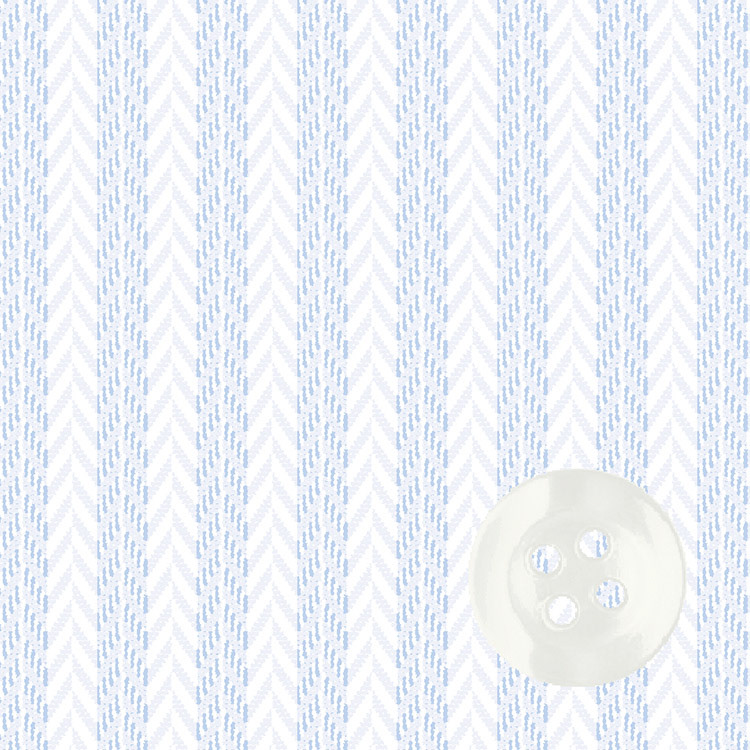 Sky & White Herringbone Stripe