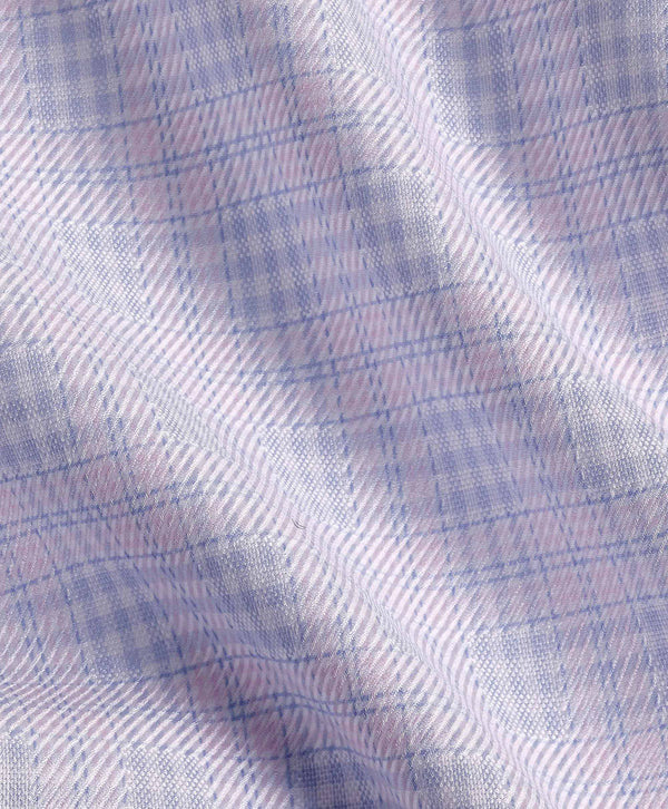 Sky & Pink Dobby Check Dress Shirt