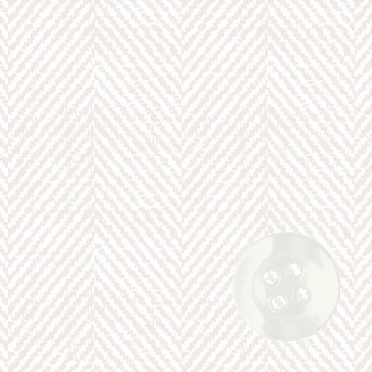 White Linen Herringbone Dress Shirt