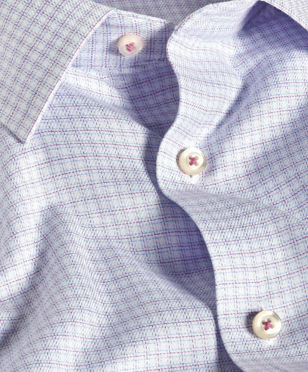 White & Berry Stretch Check Dress Shirt
