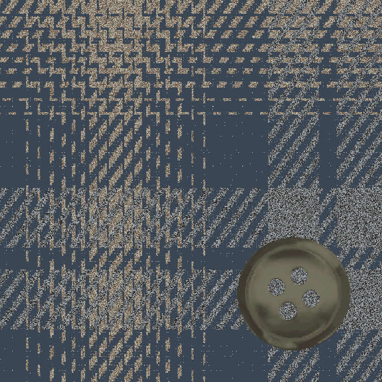 Navy & Olive Melange Twill Plaid Sport Shirt