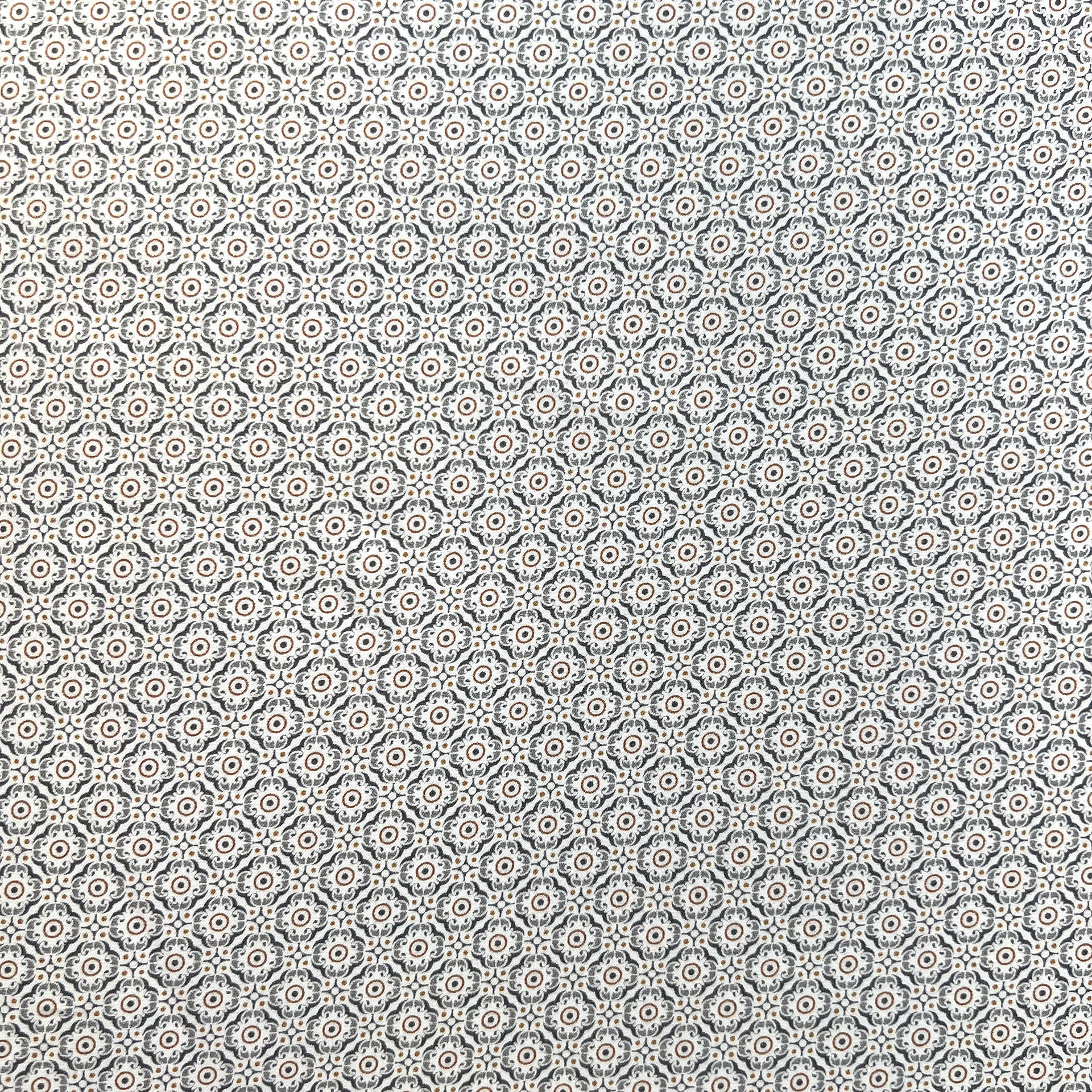 Stone Geometric Sateen Cotton Print