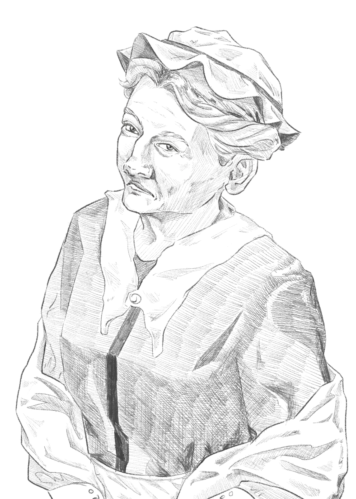 Mrs. White Pencil Sketch