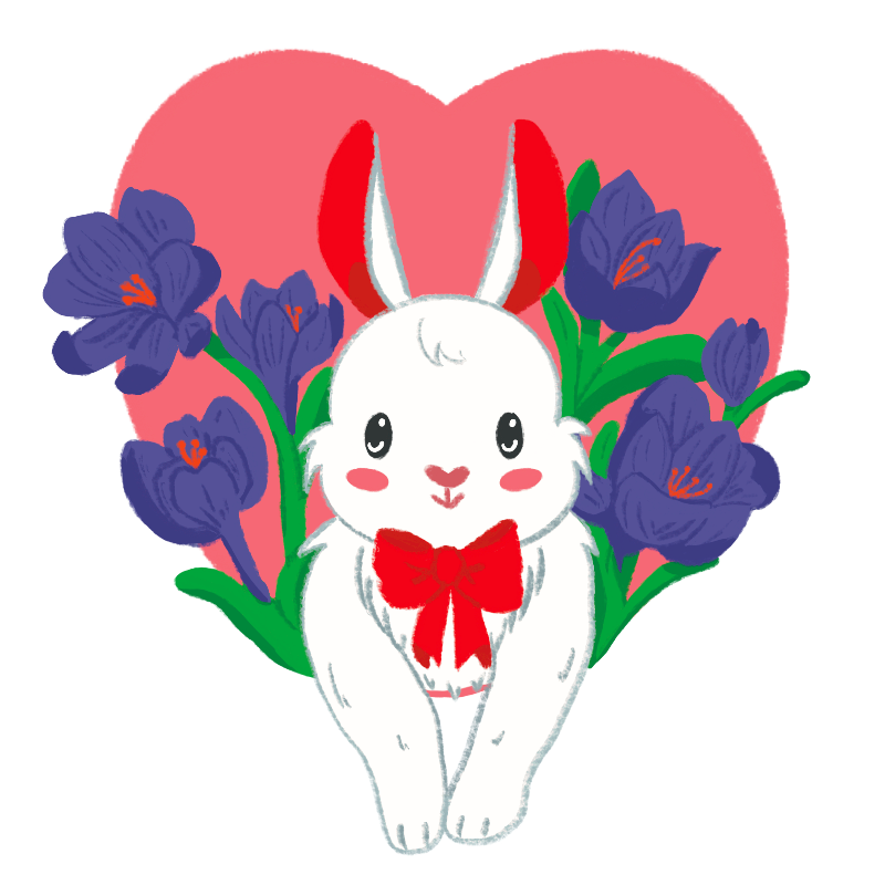 Digital Illustration of Sweet Bunny Sticker