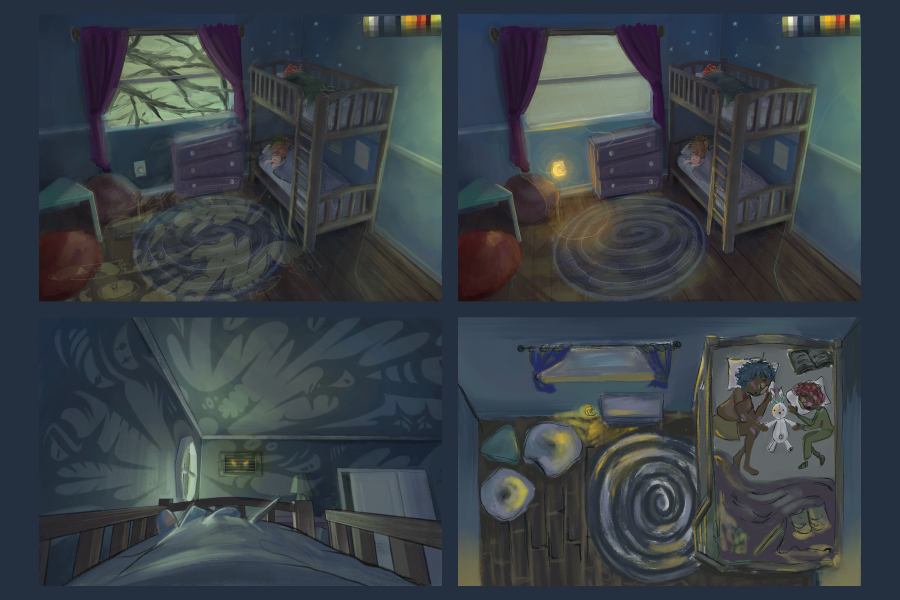 Our color story, I illustrated the bottom left image.